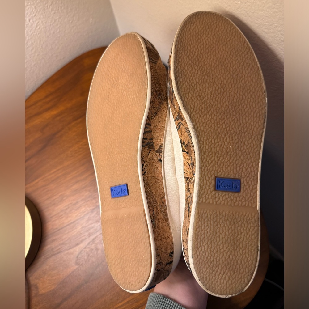 Keds Triple Kick Canvas Cork Foxing Natural Sneakers Size 7.5 - Picture 11 of 12